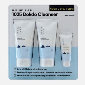 Round Lab 1025 Dokdo Low pH Moisturizing Ceramide Foam Cleanser 3 PC Quick Ship